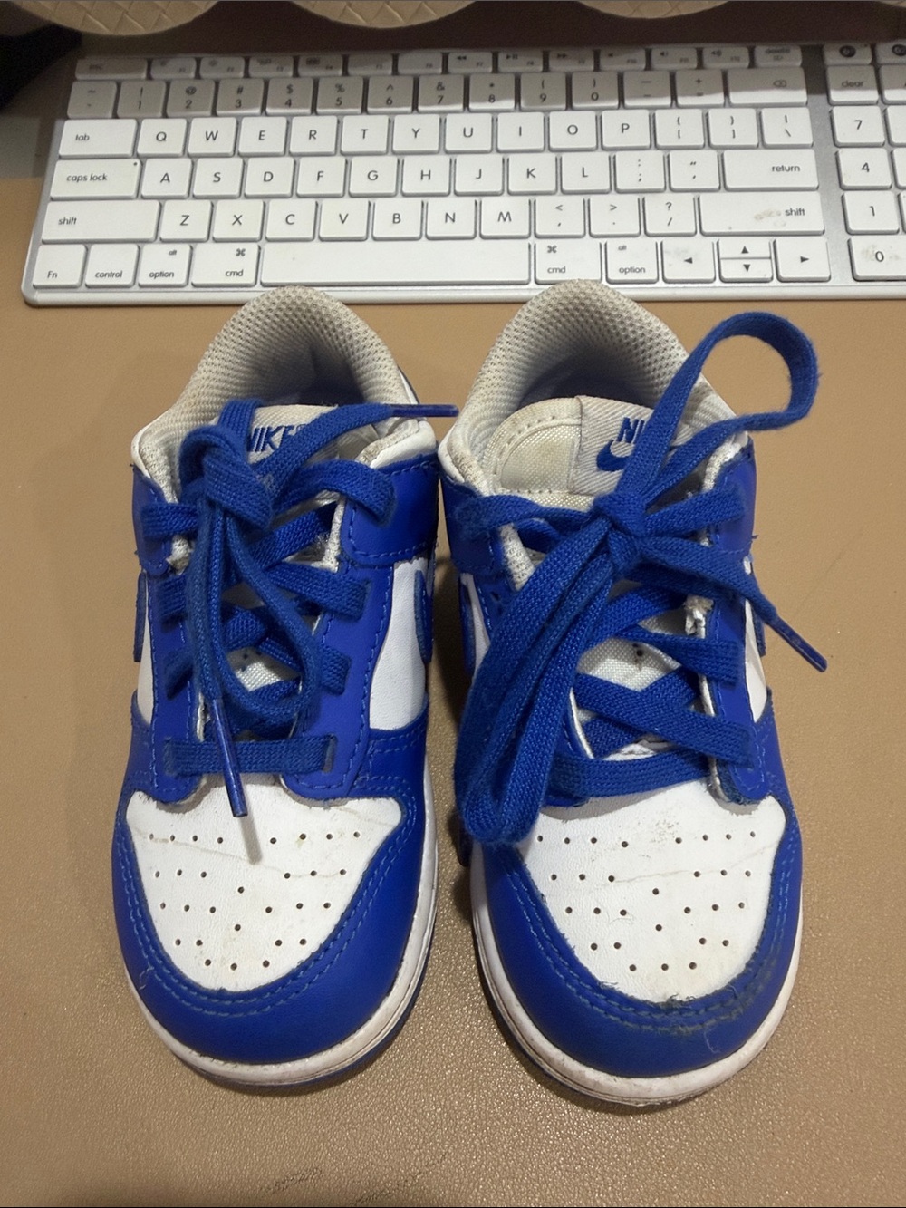 Nike Kids Royal Blue & White Low-Top Sneakers